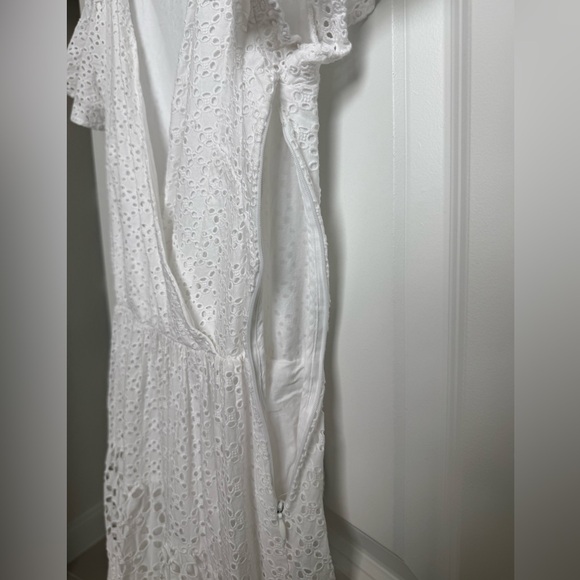 Lauren Ralph Lauren Eyelet White Ruffled Dress Size 0 - Picture 5 of 12